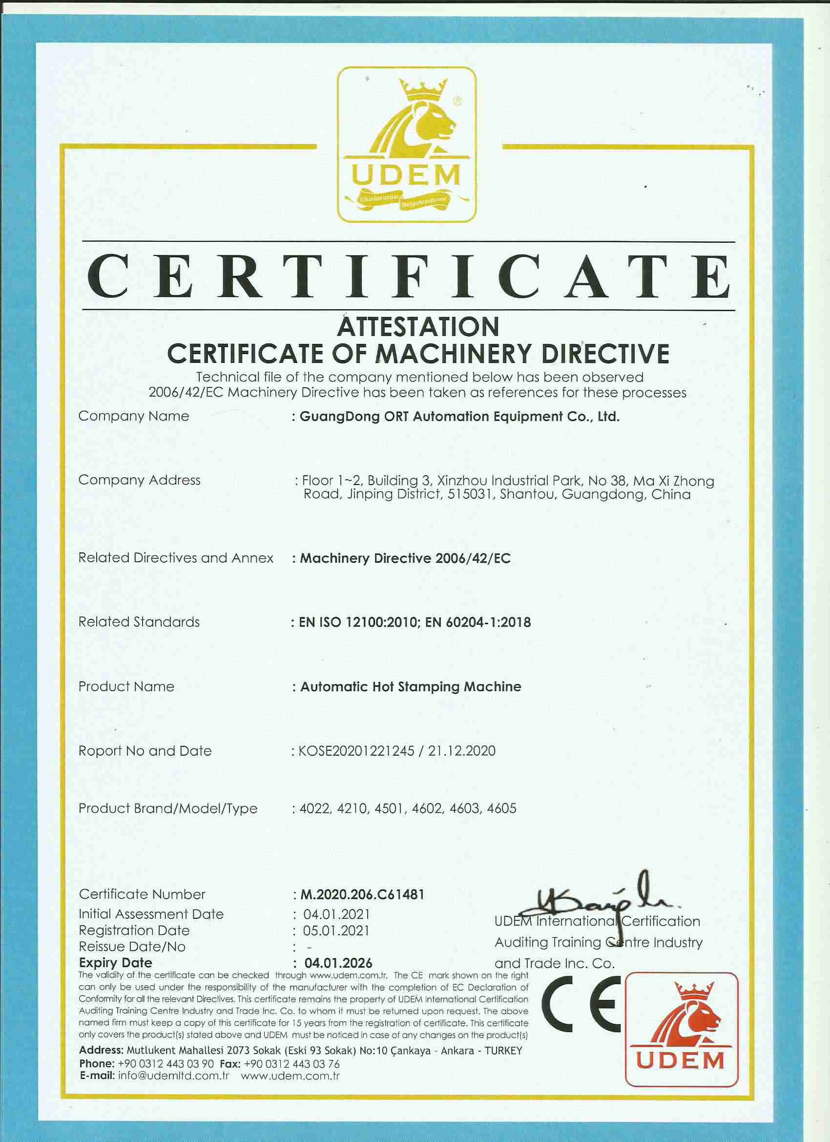 4022.4210. 4501.4602. 4603, 4605